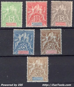 NOUVELLE CALEDONIE SERIE TYPE GROUPE N° 59/64 NEUF * AVEC CHARNIERE - Picture 1 of 2