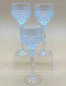 3 RIEKES-CRISA Williamsburg 7”Crystal Wine Hock Liqueur Cordial Glass Holds 3 Oz - Picture 1 of 10