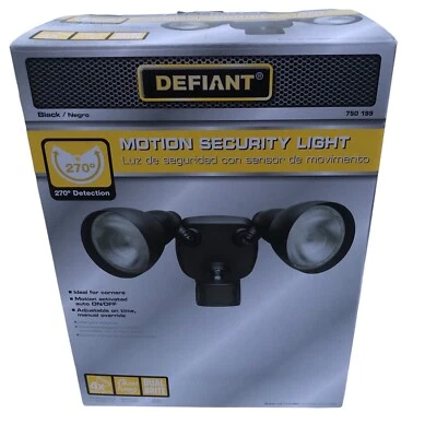 Defiant DF-5718-Bk-D Motion Security Light 270 Degree Detection New Open Box Con - Image 1 of 4