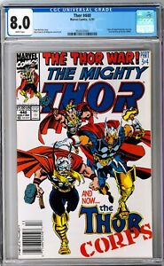 Thor #440 CGC 8.0 (Dec 1991, Marvel) Al Milgrom, Thor Corps, Beta Ray Bill app.