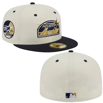 New Era Houston Astros 35 Great Years 59FIFTY Fitted Hat Cap Mens Size 7 1/4 - Image 1 of 4