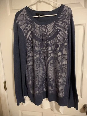 Suéter Simpl Verawang Azul Adornado XXL Foto 1 de 4