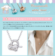 Sanrio Cinnamoroll Open Heart Necklace Silver Pendant Original Box Gift Japan