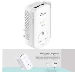 TP-Link TL-PA8030P AV1300 3-Port Gigabit Passthrough Powerline HD TV Adapter X 1 - Picture 1 of 7