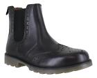 Mens Catesby Pull On Leather Brogues Chelsea Dealer Ankle Boots Sizes 7 to 12