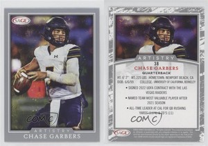 2022 SAGE Artistry Silver Chase Garbers #38 Rookie RC