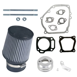 Racing Silver Air Filter Adapter Gasket Set For 212cc 196cc Clone Hemi Go Kart - Picture 1 of 7