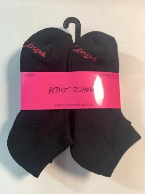 Paquete de 8 pares de calcetines negros Betsey Johnson - nuevos con etiquetas Foto 1 de 4