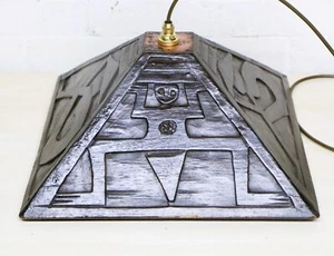 Ceiling Light Vintage South African Wooden Pendant Hand Made & Carved - Picture 1 of 17