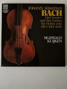 Bach Drei Sonaten Partiten Violine Solo BWV 1001-1006 Sigiswald Kuijken 3 LP EX - Picture 1 of 5