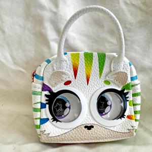 Purse Pets Micros Roarin' Rainbow Tiger Eye Roll Feature Bag Purse Fob Charm - Picture 1 of 15