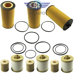 FD4616 FL2016 Set (6) Fuel & Oil Filter Replacement For Ford 6.0L Diesel Turbo - Imagen 1 de 12