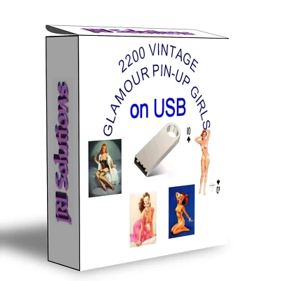 2200 Immagini Vintage Glamour Pin Up Ragazze,Foto Storica Collezione USB - Immagine 1 di 2