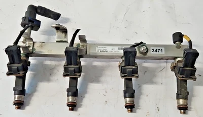 2013-16 Buick Encore 1.4L Set of 4 Fuel Injectors W/ Rail System Assembly HPL Foto 1 de 4