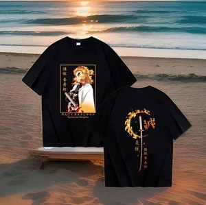 Japanese Demon Slayer Collectible Anime Print Black Short Sleeve Shirt Size 3XL - Picture 1 of 4