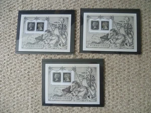 JOB LOT 3X GB 1990 MNH PENNY BLACK 150th ANNIVERSARY MINI MINIATURE SHEETS - Picture 1 of 2