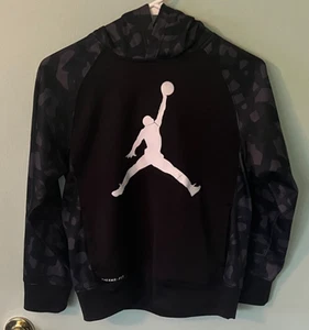 Air Jordan Kids Medium 10-12 years Pullover Camo Black Hoodie - Picture 1 of 6