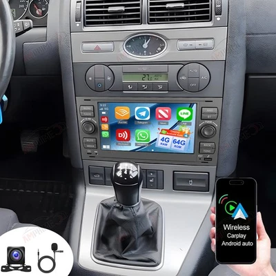 4+64GB Android 15 Autoradio Für Ford Mondeo III 2003-2007 Carplay GPS Navi +Kam - Bild 1 von 4
