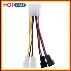 1pcs 4-Pin Molex to 3-Pin fan Power Cable Adapter Connector 12v*2 / 5v*2 - Afbeelding 1 van 6