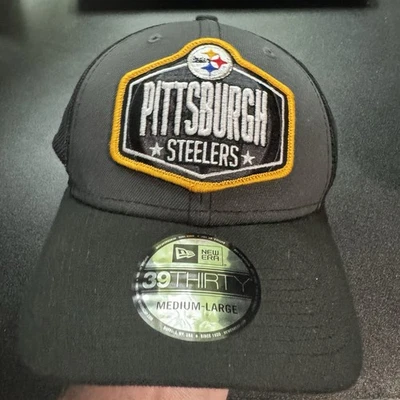 Pittsburgh Steelers New Era 39Thirty 2021 Draft Day Flex Fit Sombrero Mediano Grande Foto 1 de 4