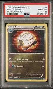 PSA 10 Gem Mint Pokemon Shelgon 7/20 Black & White B&W Dragon Vault Holo - Picture 1 of 2