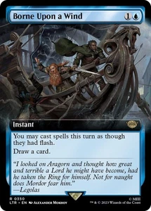 Magic The Gathering Borne Upon a Wind 350 arte extendido raro El Señor de los Anillos - Imagen 1 de 1