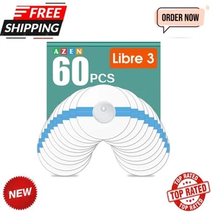 AZEN 60er Pack Freestyle Sensor Abdeckungen für Libre 3, wasserdichte Klebepflaster, A - Bild 1 von 6