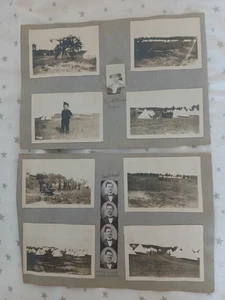 Konvolut 16 alte s/w Fotos Militärlager: Zelte & Pferde, Anfang 1900 - Bild 1 von 3