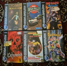 Sega Saturn Games Bundle 6 Retro; Tomb Raider, Die Hard, Sega Rally And More!