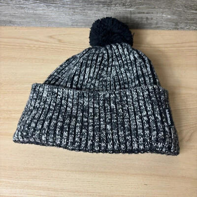 Lululemon Hat Beanie Womens Gray Textured Fleece-Lined Knit Beanie Winter - Image 1 of 4