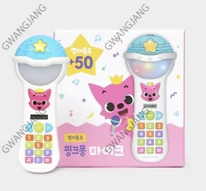 Pinkfong Karaoke Microphone 50 Songs English With Book Baby Shark Famous Hot - Picture 1 of 5
