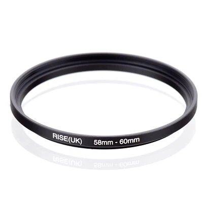 RISE(UK) 58mm-60mm 58-60 mm 58 to 60 Step Up Ring Filter Adapter black - Image 1 of 3