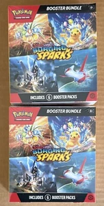 2 x Pokemon SCALET VIOLET SURGING SPARKS Booster Bundles SEALED NEW - Picture 1 of 2