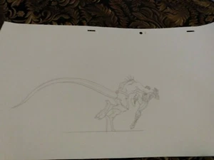 Marvel animation cels Art Marvel Comics ULTIMATE SPIDERMAN layout LIZARD MAN A4 - Picture 1 of 5
