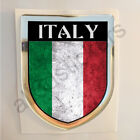 Italy Sticker Resin Domed Stickers Flag Grunge 3D Adhesive Decal Gel Car Moto