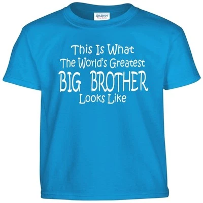 Worlds Greatest BIG BROTHER Camiseta Niños Jóvenes Niños y Adultos Camiseta Foto 1 de 3