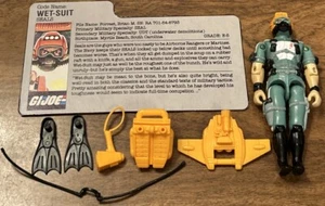 GI Joe Vintage Hasbro Figur 1986 WET SUIT 100% komplett ORIGINAL Schlauchflossen selten - Bild 1 von 5