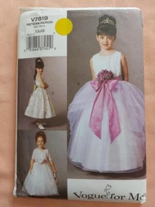 Vogue 7819 ""Vogue for Me"" Chaqueta y Vestido de Fiesta para Niños Patrón Talla 5-6-6X - Imagen 1 de 2