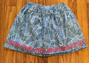 Vineyard Vines Girls Skirt Pink Blue Stretch Waist Sz Small Tropical Beach  - Picture 1 of 8