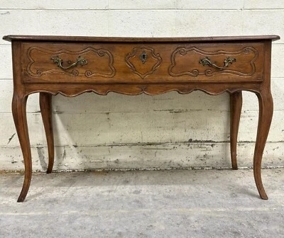 Antigua mesa consola roble estilo Luis XV provincial francés siglo XIX Foto 1 de 4