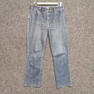 Sportscraft Womens Denim Jeans Size 11 Blue Straight Leg High Rise Zip Stretch - Picture 1 of 11
