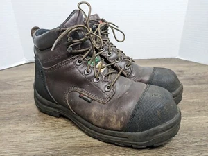 Red Wing Waterproof CSA 6" Safety Boots King Toe Brown Leather Men's Size 8.5D - Picture 1 of 15