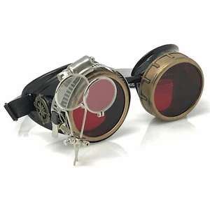 Vintage Victorian Steampunk costume Goggles Cosplay glasses - Picture 1 of 8