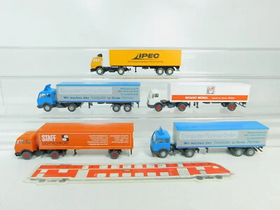 5x wiking H0 1:87 Autoarticolato MB: Staff + Ipec + Regent Mobile ecc,Molto Gut - Immagine 1 di 4