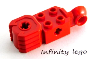 4 LEGO Technic Red Brick 2x3 Axle Hole Vertical Hinge Joint & Fist (4731) - Picture 1 of 2