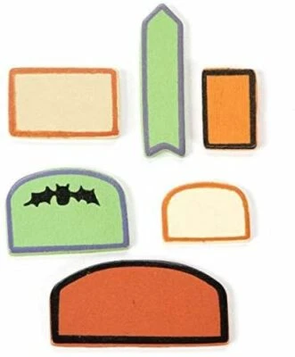 Casa de Muñecas Miniatura JARDÍN DE HADAS ~ Juego de 6 PEQUEÑOS Carteles de Halloween de Otoño para Pintar Foto 1 de 3