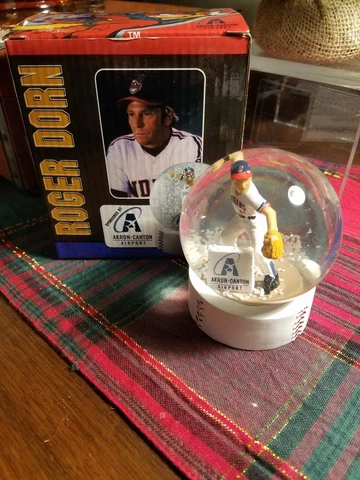 Roger Dorn Snow Globe SGA Akron Aeros Rubberducks Cleveland Indians Major League Cover