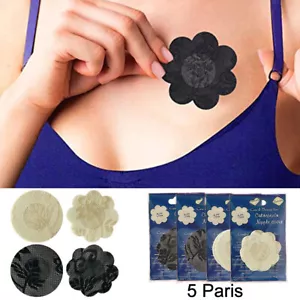 Breast Nipple Cover Self Adhesive Satin Bra Tape Pads Pasties Enhancer Stickers - Picture 1 of 21