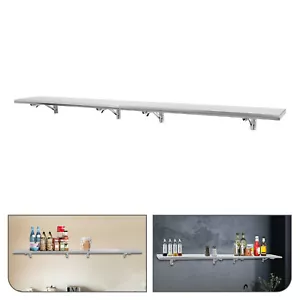 Folding Concession Shelf 96'' x 12'' Stainless Steel Shelf Serving Folding Shelf - Picture 1 of 16