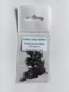 Track screws OO gauge 6mm long (x100) GVH GVSCREWS6 - Picture 1 of 3